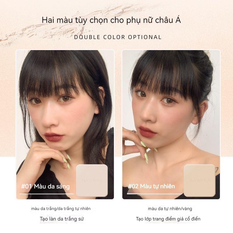 BABREA Trang điểm lâu dài che không thấm nước mồ hôi mật ong bột trang điểm lại bánh