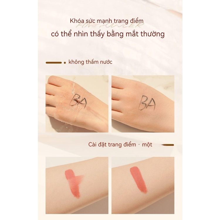 BABREA Trang điểm lâu dài che không thấm nước mồ hôi mật ong bột trang điểm lại bánh