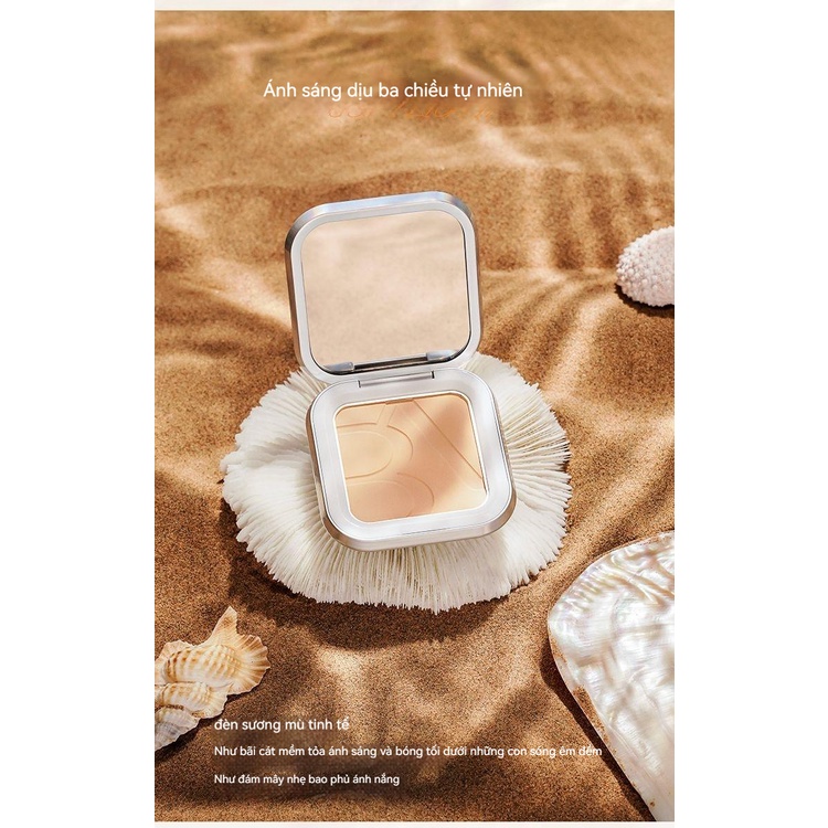 BABREA Trang điểm lâu dài che không thấm nước mồ hôi mật ong bột trang điểm lại bánh