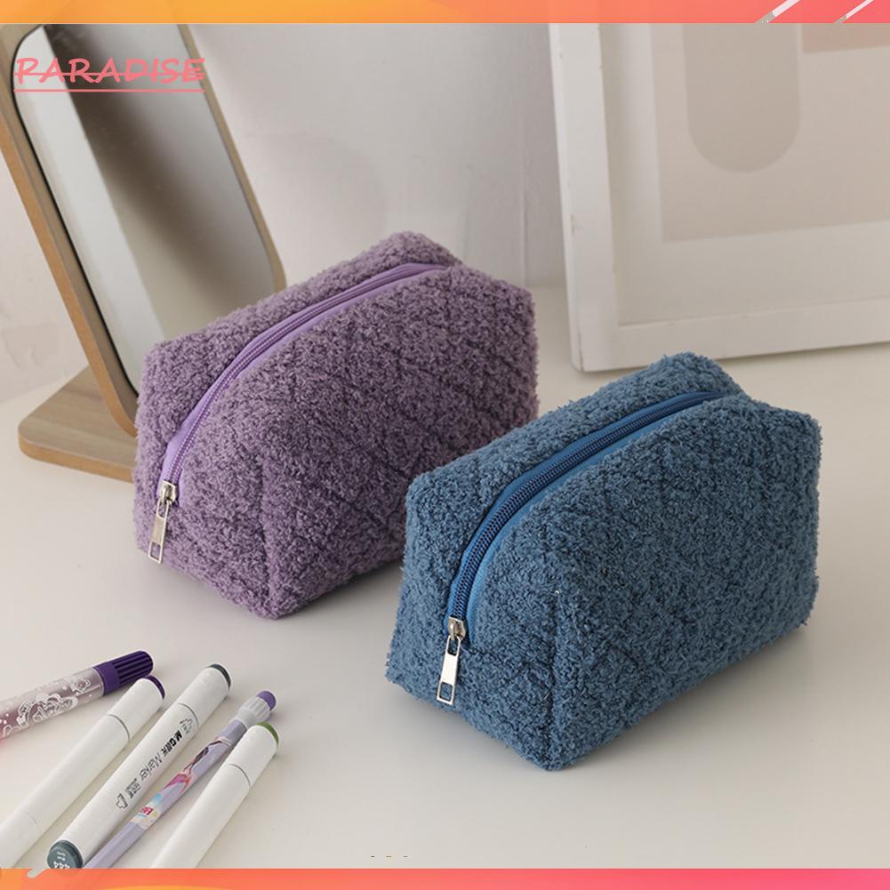 Túi Đựng Mỹ Phẩm Chần Bông Màu Trơn Sử Dụng Hàng Ngày Cho Nữ