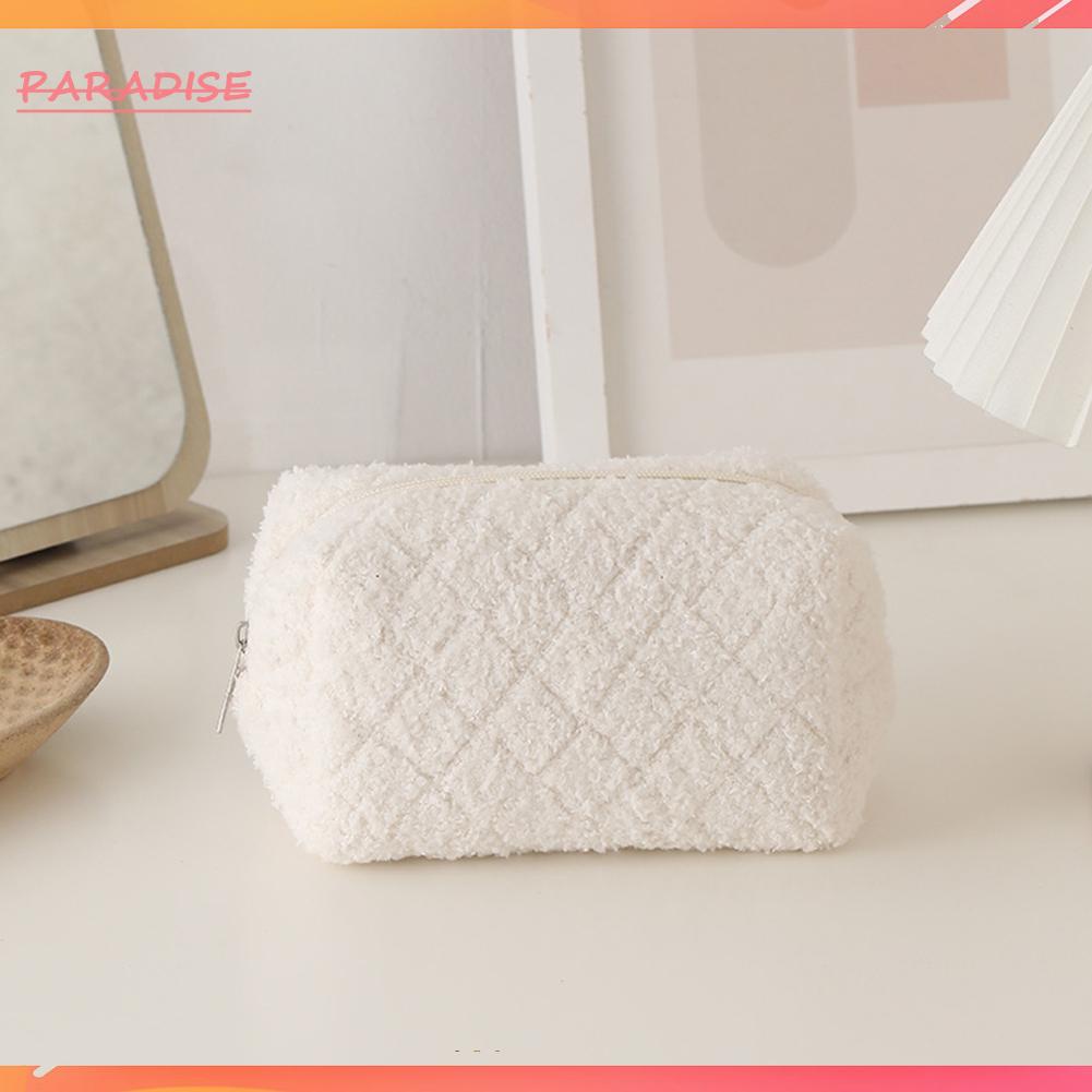 Túi Đựng Mỹ Phẩm Chần Bông Màu Trơn Sử Dụng Hàng Ngày Cho Nữ