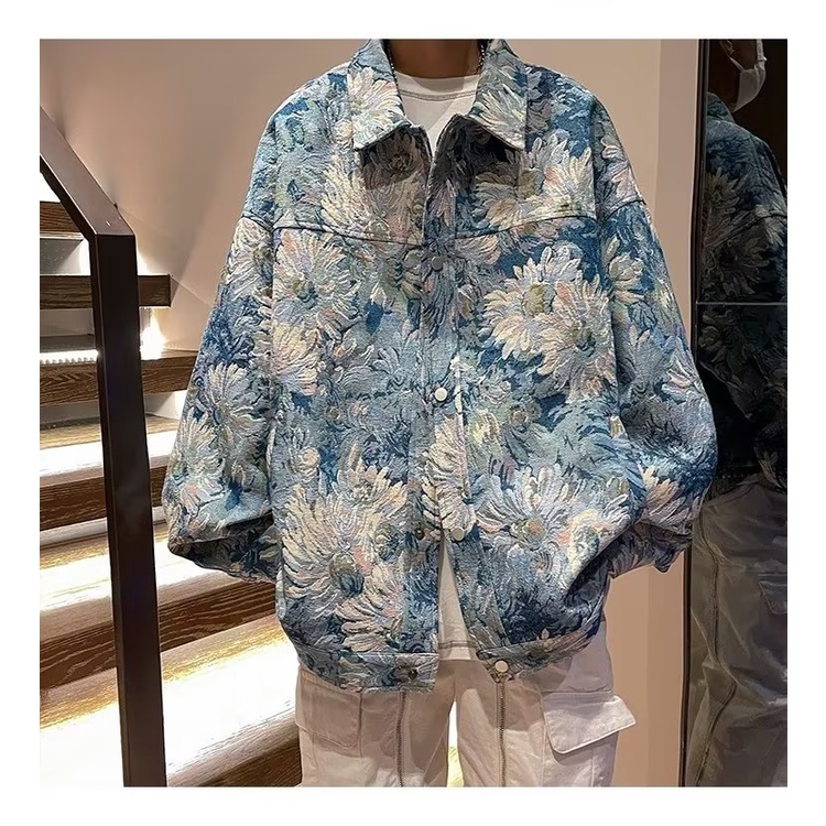 Thời Trang Áo Khoác denim Dáng Rộng Phong Cách Nhật Bản Cho Nam Và Nữ