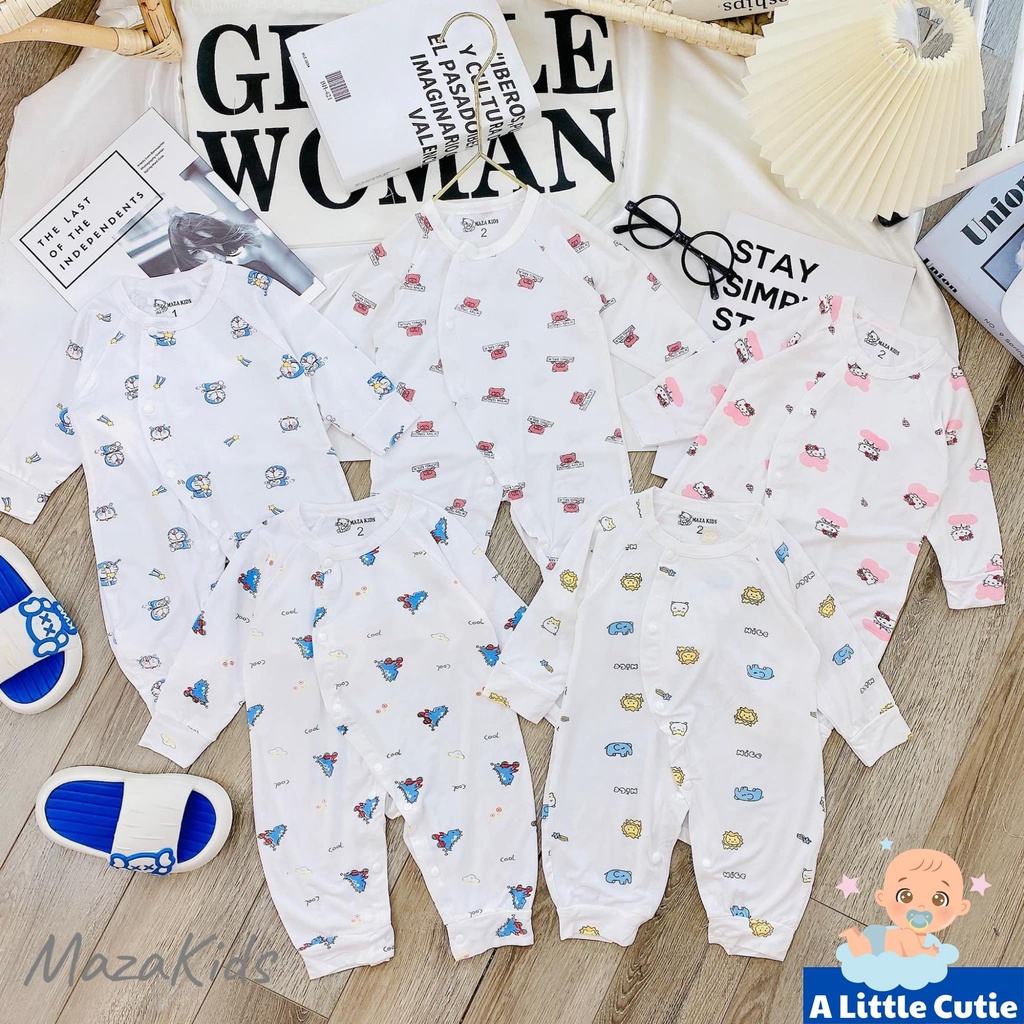 Bodysuit cho bé, body sơ sinh dài tay cao cấp BDS015 - A LITTLE CUTIE