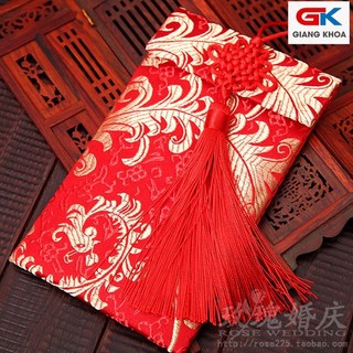Bao lì xì vải gấm nhiều hoa văn cao cấp