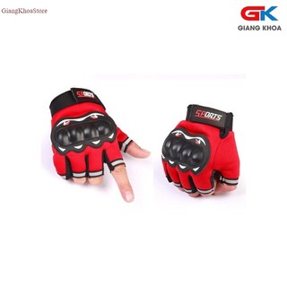 Găng Tay Sports phươt, tập gym, thể thao đa năng Dành Cho Phượt Thủ (Hở Ngón) - Đỏ