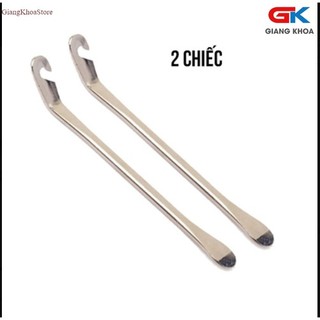 Bộ 2 thanh nạy móc lốp xe đạp giúp vá lốp săm xe đạp chất liệu thép không gỉ