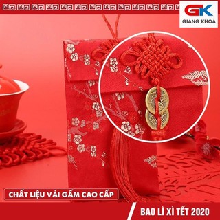 Bao lì xì gấm nạp tài lộc,đám cưới, Bao lì xì mừng tuổi ông bà cha mẹ, mang lại may mắn dịp Tết