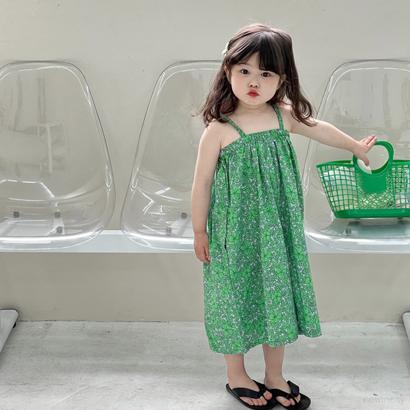 Bộ Áo Liền Quần Ống Rộng Họa Tiết Hoa Phong Cách Hàn Quốc Cho Bé Gái