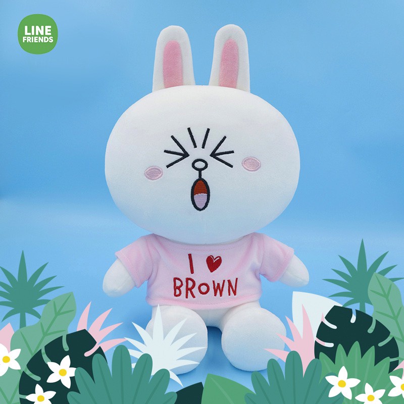 Gấu bông Brown Cony mặc áo couple size 33x50cm