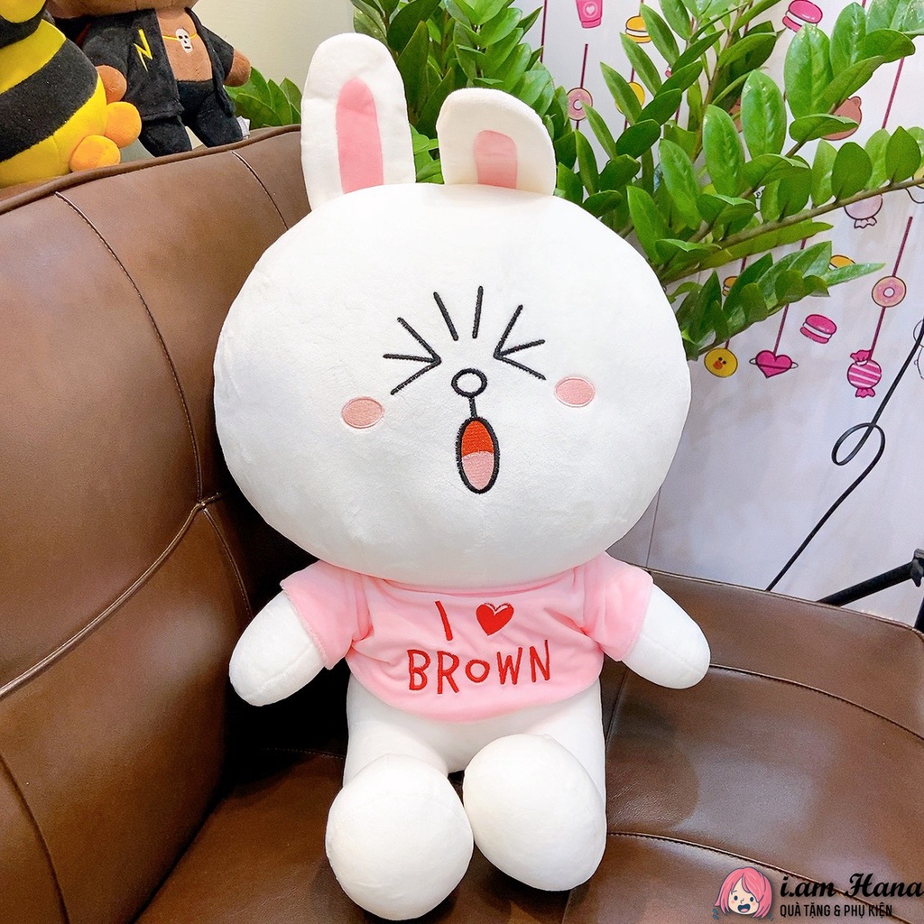 Gấu bông Brown Cony mặc áo couple size 33x50cm