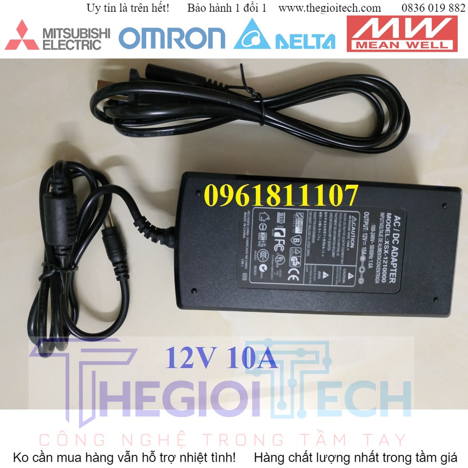 Nguồn Adapter 12V 10A dùng cho led và thiết bị điện tử