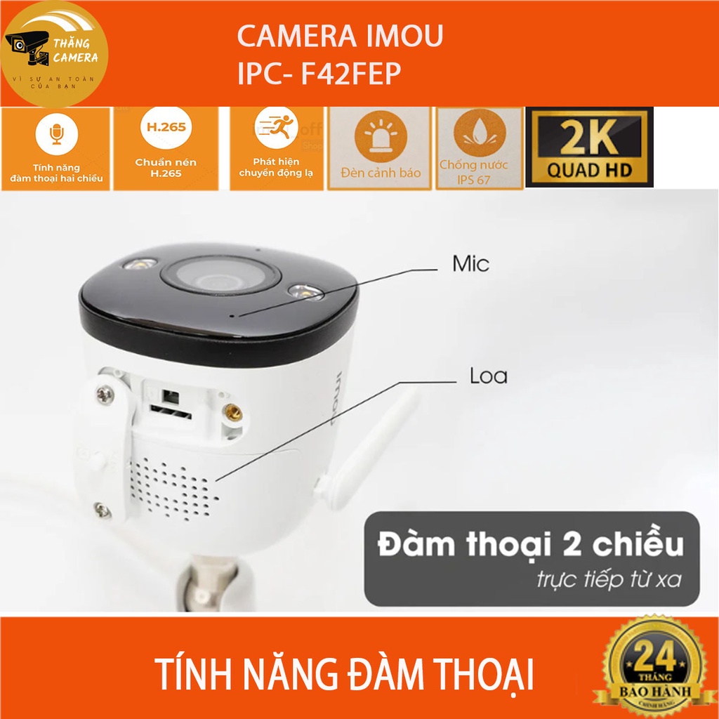 Camera Wifi IMOU Ngoài Trời, Camera F Seri, F22P, F22FP, F22FEP F42P 2M-1080P Full HD Chính Hãng  BH 24TH