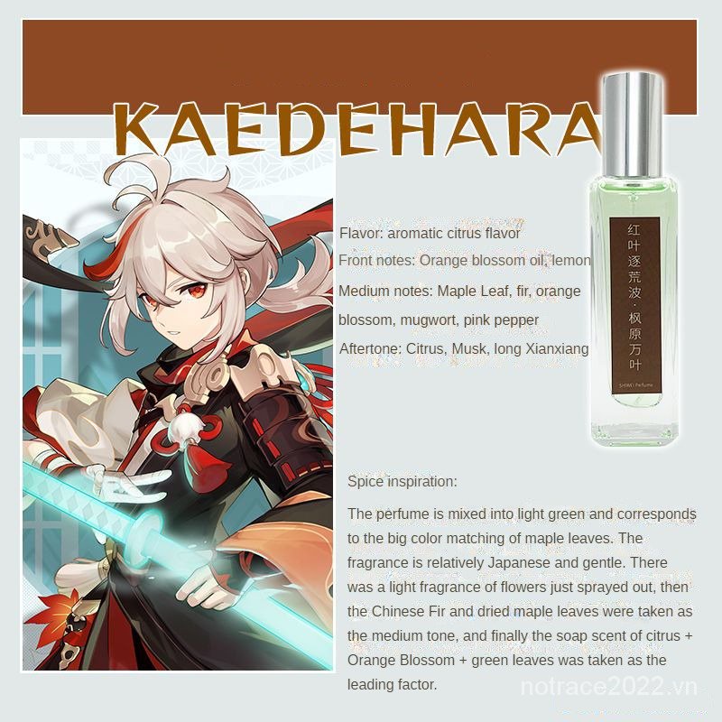 ★Genshin Impact★Zhongli & Xiao& Venti & Waffle & kazuha & taltalia & Albedo Nước Hoa Ấn Tượng