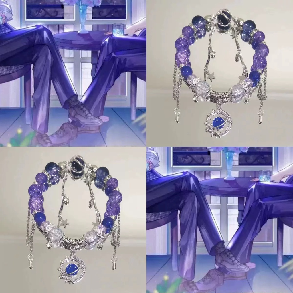 Vòng Tay Màu Tím Họa Tiết Hành Tinh Độc Đáo Thời Trang Mùa Hè 2023