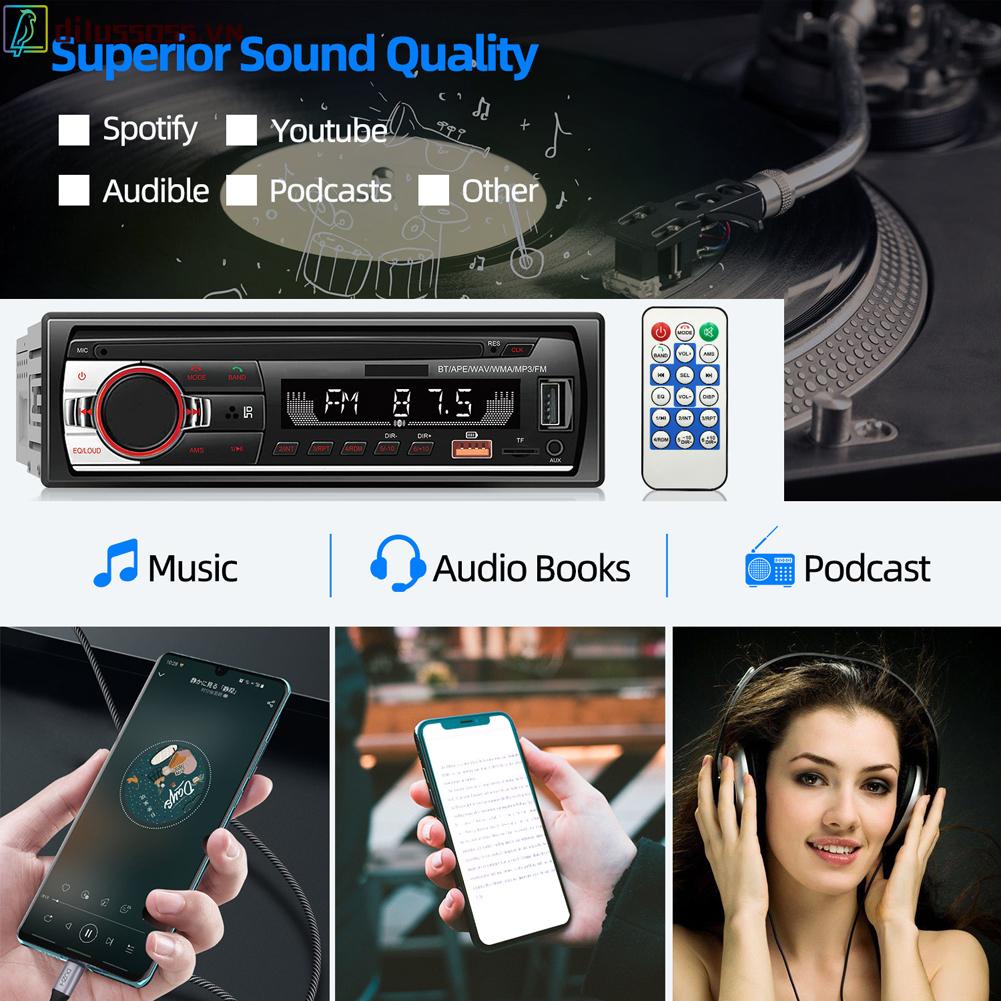 Máy Nghe Nhạc mp3 bluetooth Màn Hình lcd 12v dilussoss.vn Dùng Trong Xe Hơi