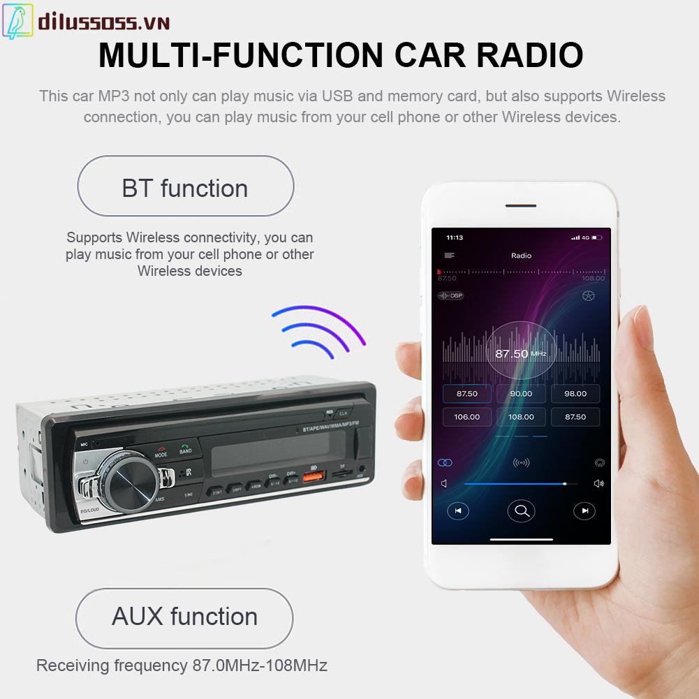 Máy Nghe Nhạc mp3 bluetooth Màn Hình lcd 12v dilussoss.vn Dùng Trong Xe Hơi