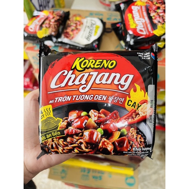 1 Gói Mì Trộn Tương Đen Koreno Ăn Liền 78g. Loại Cay/Không cay
