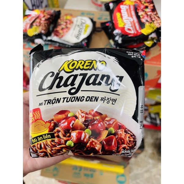 1 Gói Mì Trộn Tương Đen Koreno Ăn Liền 78g. Loại Cay/Không cay