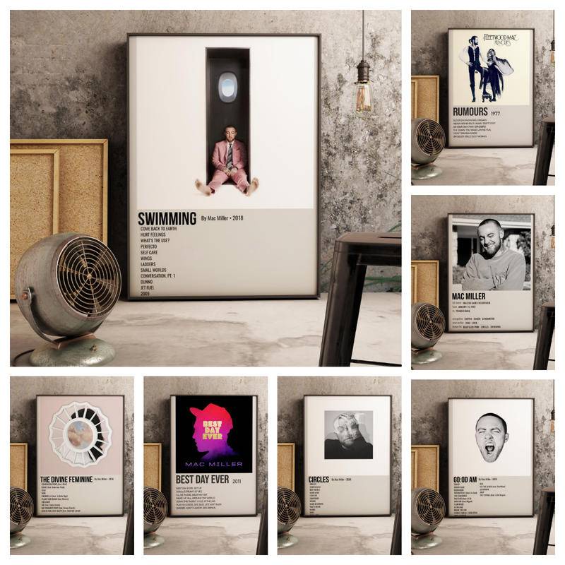Mac miller keshi album Nhạc Bìa Tranh canvas Poster Trang Trí Tường