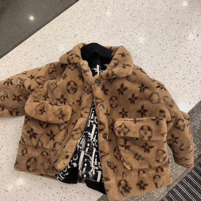 Áo Khoác Len Lông Cừu Phong Cách Mới 2023 Cho Bé Trai