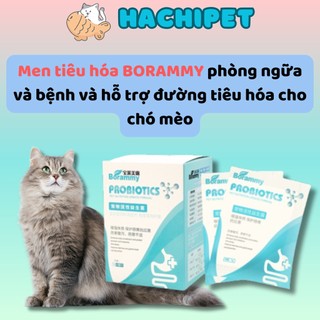 Men tiêu hóa chống tiêu chảy cấp tốc cho chó mèo Borammy Probiotics 5g - Men vi sinh thúc đẩy sự thèm ăn của thú cưng