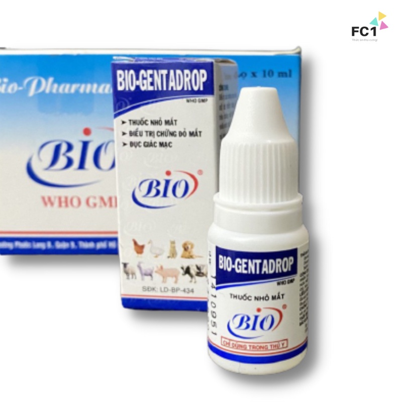 Thuốc nhỏ mắt BIO điều trị đau măt, mắt ra gèn cho chó mèo, dùng được cho chó mèo sơ sinh