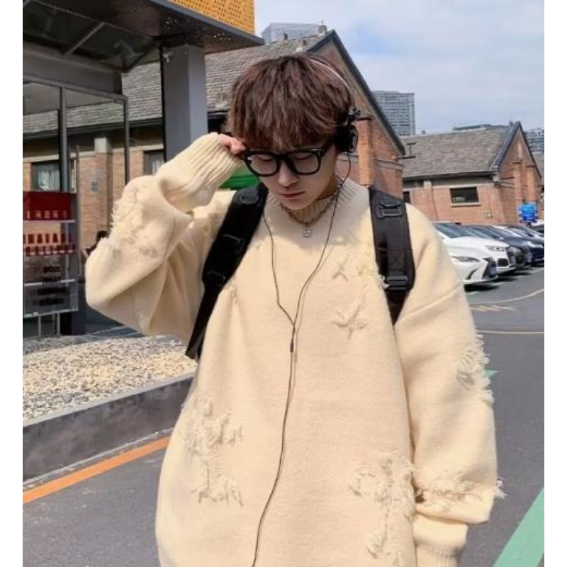 Áo sweater Mùa Đông 2023 Dày Dặn Ấm Áp Dễ Phối Đồ Theo Phong Cách retro Nhật Bản Dành Cho Nam Và Nữ