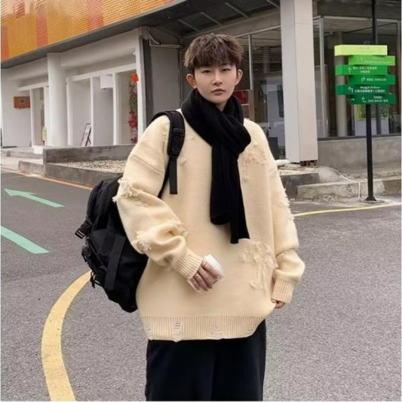Áo sweater Mùa Đông 2023 Dày Dặn Ấm Áp Dễ Phối Đồ Theo Phong Cách retro Nhật Bản Dành Cho Nam Và Nữ