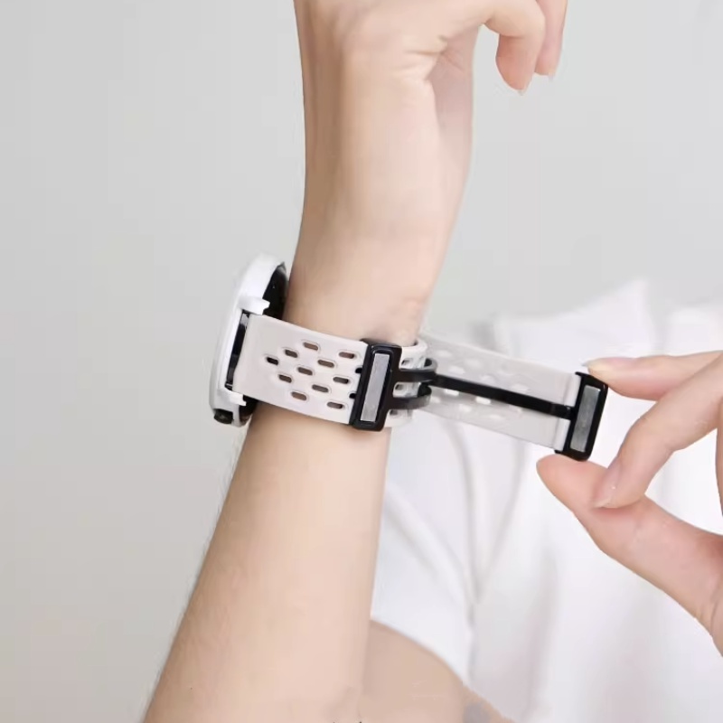 Phù Hợp Dây Đeo Silicon Nam Châm Thoáng Khí Dành Cho Đồng Hồ Thông Minh samsung galaxy watch 6 5 4 40mm 44mm 6 classic