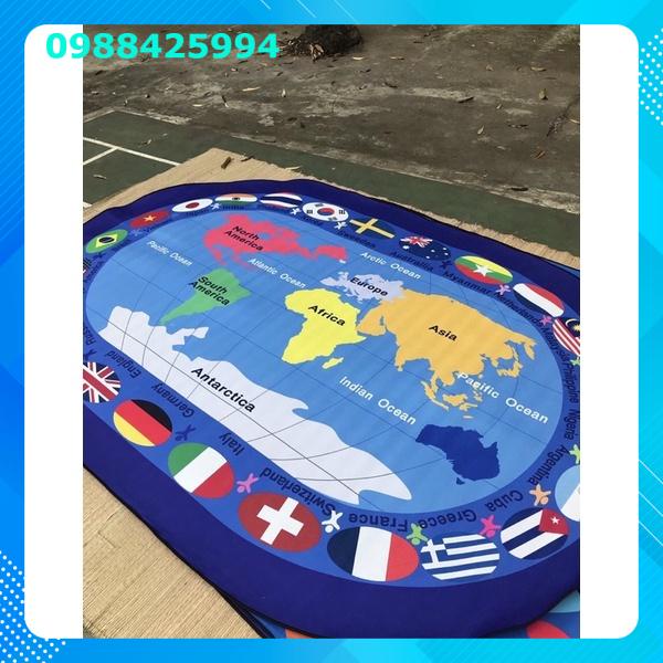 Thảm Montessori thảm circle 3m x 2m trải sàn lớp học phòng học bền đẹp dễ dàng vệ sinh hàng loại 1