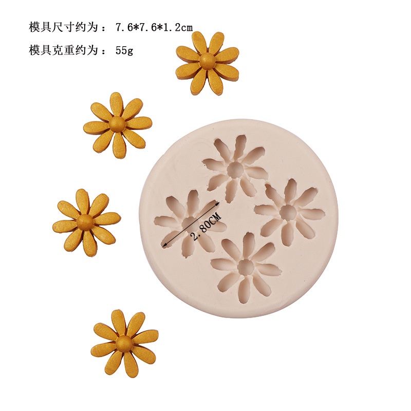Khuôn silicone Làm Bánh & Socola Hình Hoa Cúc