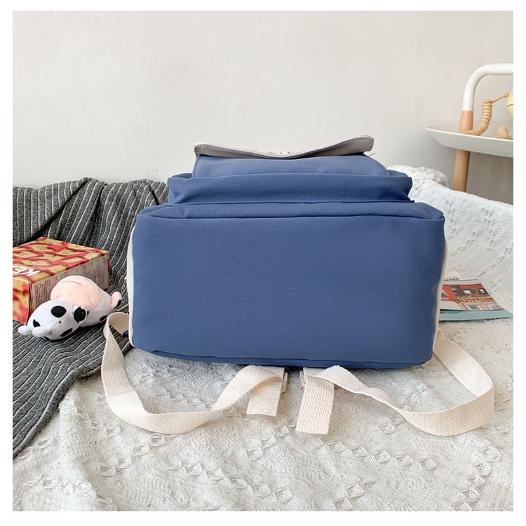 Balo nữ đi học nhiều ngăn balo sinh viên ulzzang basic Phong Cách Hàn Quốc Đáng Yêu