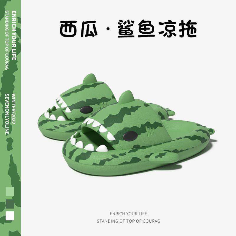 Dép Sandal Chống Trượt In Hình Cá Mập / Dưa Hấu Hoạt Hình Thời Trang Mùa Hè 2023 Dành Cho Trẻ Em