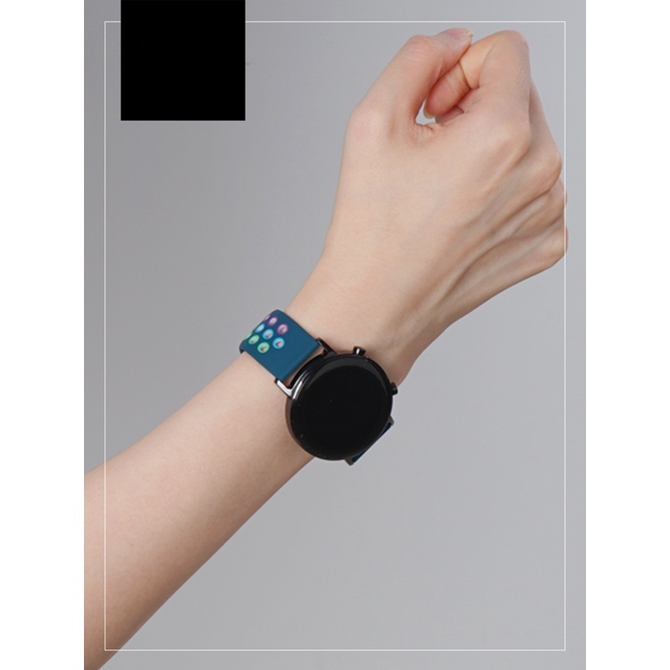 Phù Hợp Dây Đeo Silicon Hai Màu Thoáng Khí Chống Nước Cho Đồng Hồ Thông Minh samsung galaxy watch 6 5 4 40mm 44mm 6