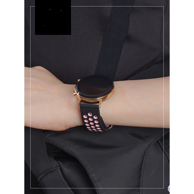 Phù Hợp Dây Đeo Silicon Hai Màu Thoáng Khí Chống Nước Cho Đồng Hồ Thông Minh samsung galaxy watch 6 5 4 40mm 44mm 6