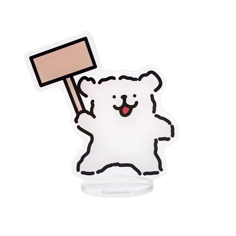 Line Dog Phụ Kiện Trang Trí Bàn Bằng acrylic Hình Chú Cún Kiểu Hàn Quốc Dễ Thương