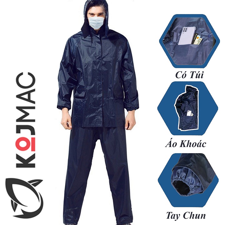 Quần Áo Mưa Người Lớn Cao Cấp KOJMAC VIP RainCoat Size Lớn