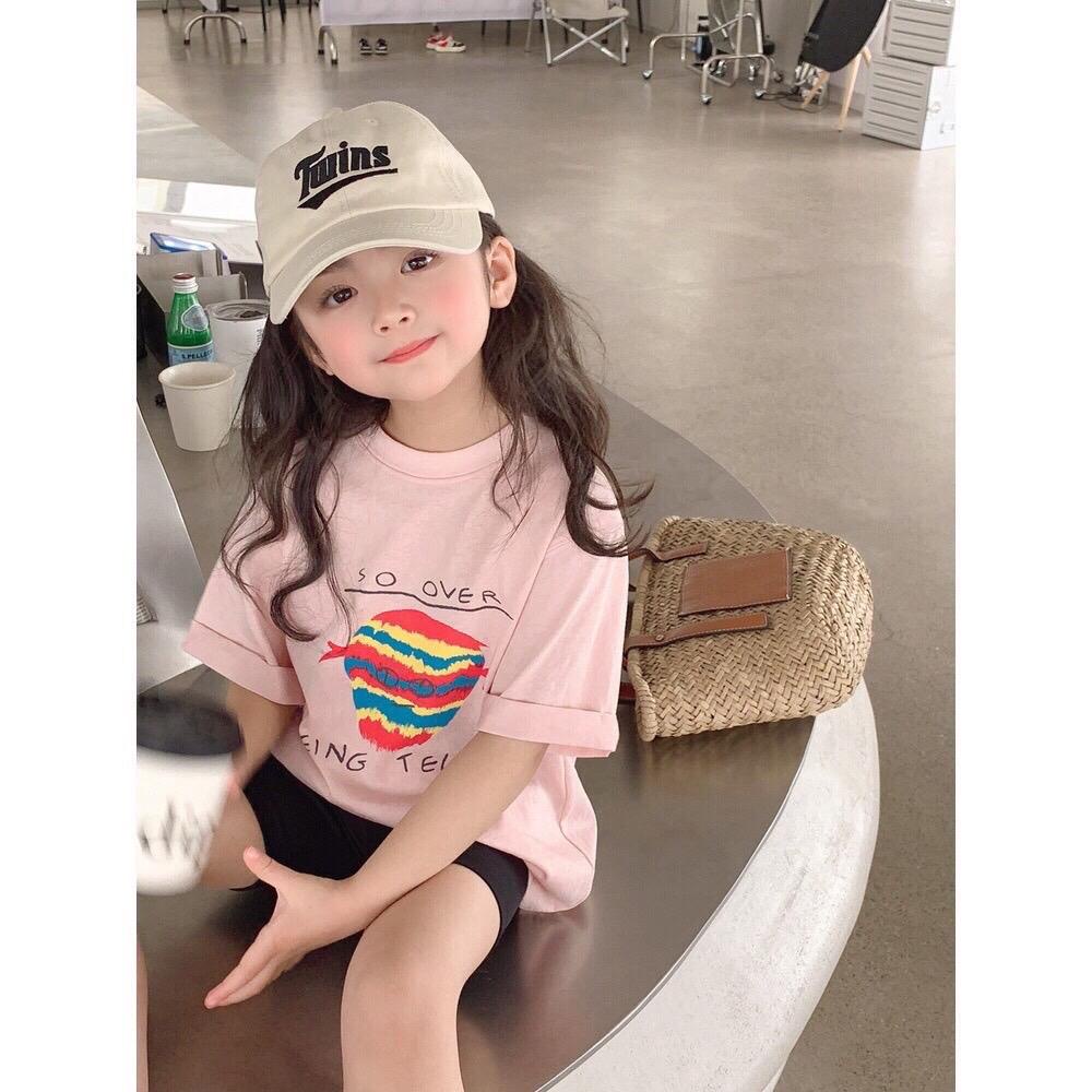 A6-Size  Áo thun cộc tay bé gái vải Cotton tay phối lai nhẹ cực xinh - Tom&Nau Kids