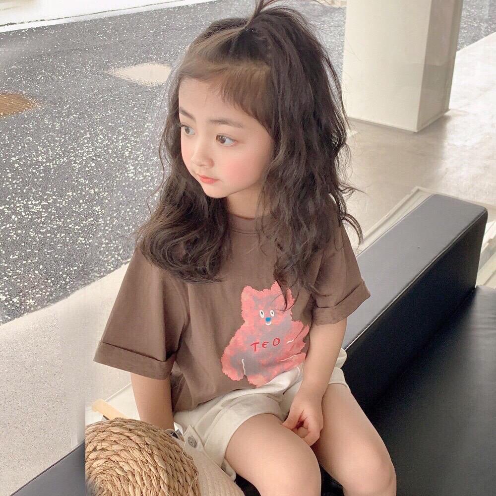 A6-Size  Áo thun cộc tay bé gái vải Cotton tay phối lai nhẹ cực xinh - Tom&Nau Kids