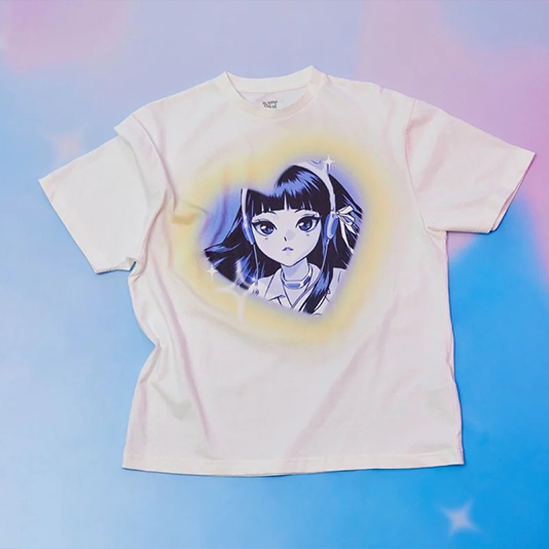 Áo Thun cotton Tay Ngắn In Họa Tiết Hoạt Hình kpop newjeans get up pop-up merch Thời Trang Hàn Quốc Cho Nam Và Nữ