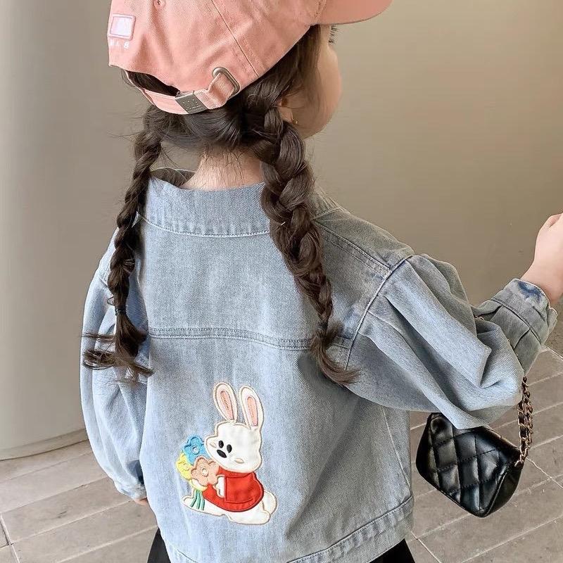 K100 -Size  Áo khoác JEAN bé gái bò mềm bé mặc xinh cá tính- Tom&Nau Kids