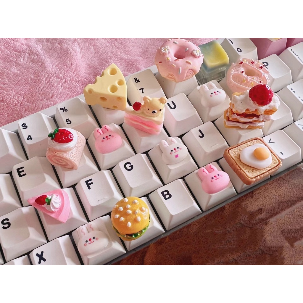 Bàn Phím Cơ handmade Màu Hồng Dễ Thương