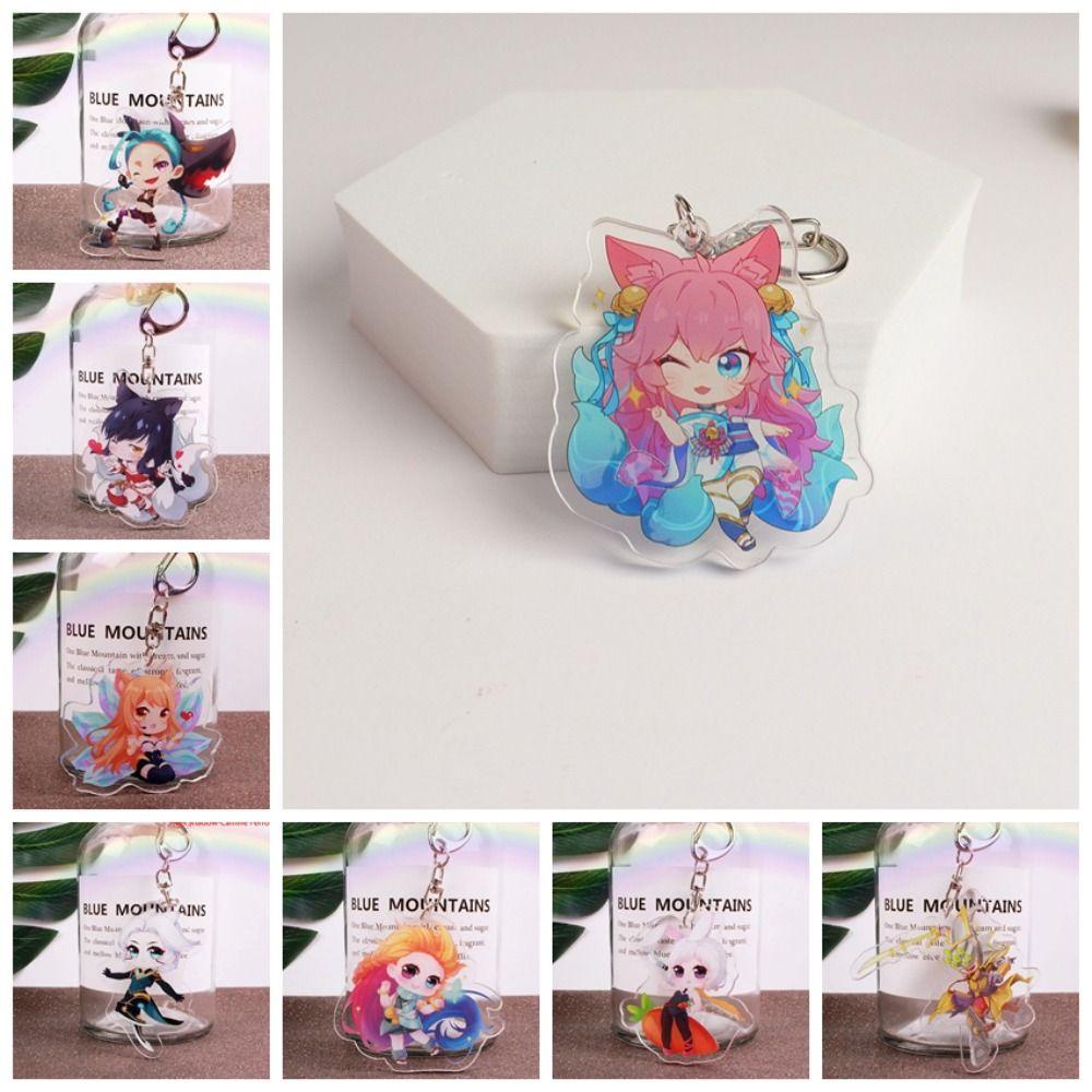 Móc Khóa acrylic Hình Liên Minh Huyền Thoại jinx / ahri / riven / vayne lol