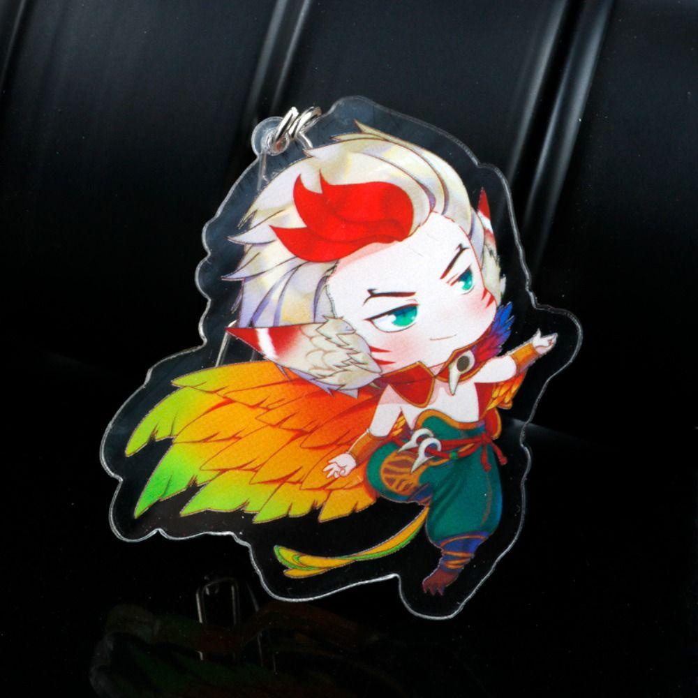 Mengxuan Móc Khóa acrylic Họa Tiết Liên Minh Huyền Thoại jinx / ahri / riven / vayne xayah / yasuo / Túi Xách