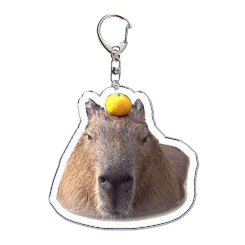 Wadees Móc Chìa Khóa Xe Hơi capybara capybara Bằng Nhựa acrylic Hình Động Vật Hoạt Hình Vui Nhộn
