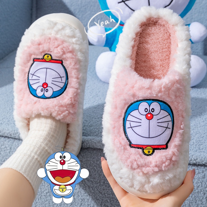 Dép Bông Đi Trong Nhà Mùa Đông 2023 Dày Dặn Ấm Áp Bằng Vải cotton Lót Lông Cho Cặp Đôi