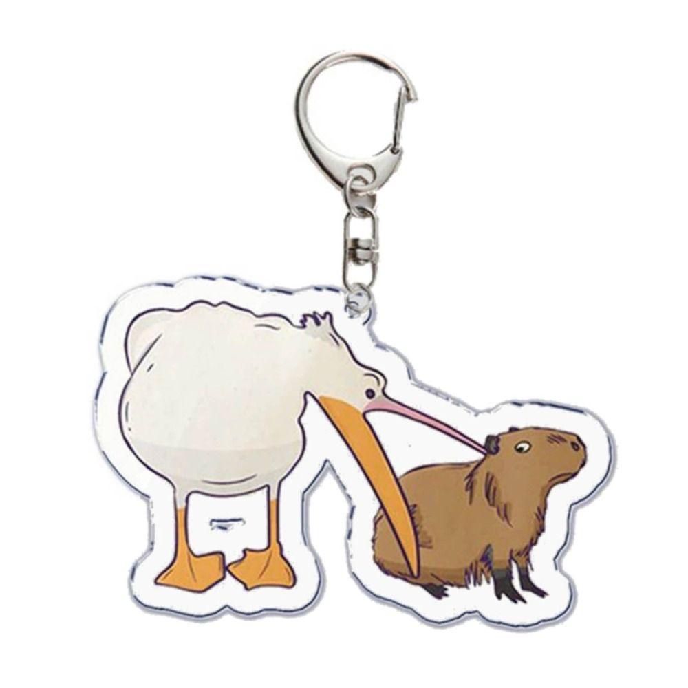 Quinton capybara Móc Chìa Khóa Bằng Nhựa acrylic Hình Động Vật Hoạt Hình Dễ Thương Làm Quà Tặng Cho Bạn Gái