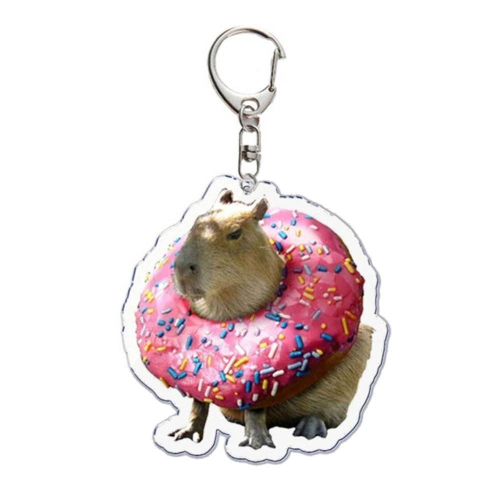 Norman Móc Chìa Khóa Xe Hơi capybara Bằng Nhựa acrylic Họa Tiết Hoạt Hình Vui Nhộn