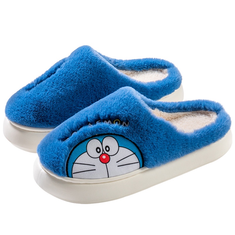 Dép Bông Đi Trong Nhà Bằng Vải Bông Dày Dặn Ấm Áp Họa Tiết Hoạt Hình Thời Trang Thu Đông 2023 Cho Cặ