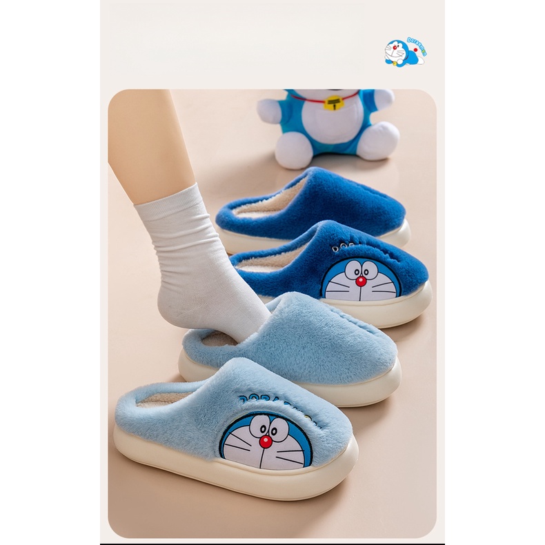 Dép Bông Đi Trong Nhà Bằng Vải Bông Dày Dặn Ấm Áp Họa Tiết Hoạt Hình Thời Trang Thu Đông 2023 Cho Cặ